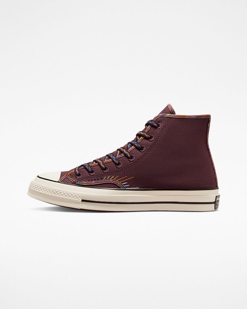 Tenisi Inalti Barbati Converse Chuck 70 Heritage Detail Violet Negrii | RO XSG0U329